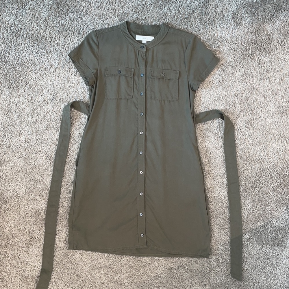 Loft Olive short sleeve dress XSP